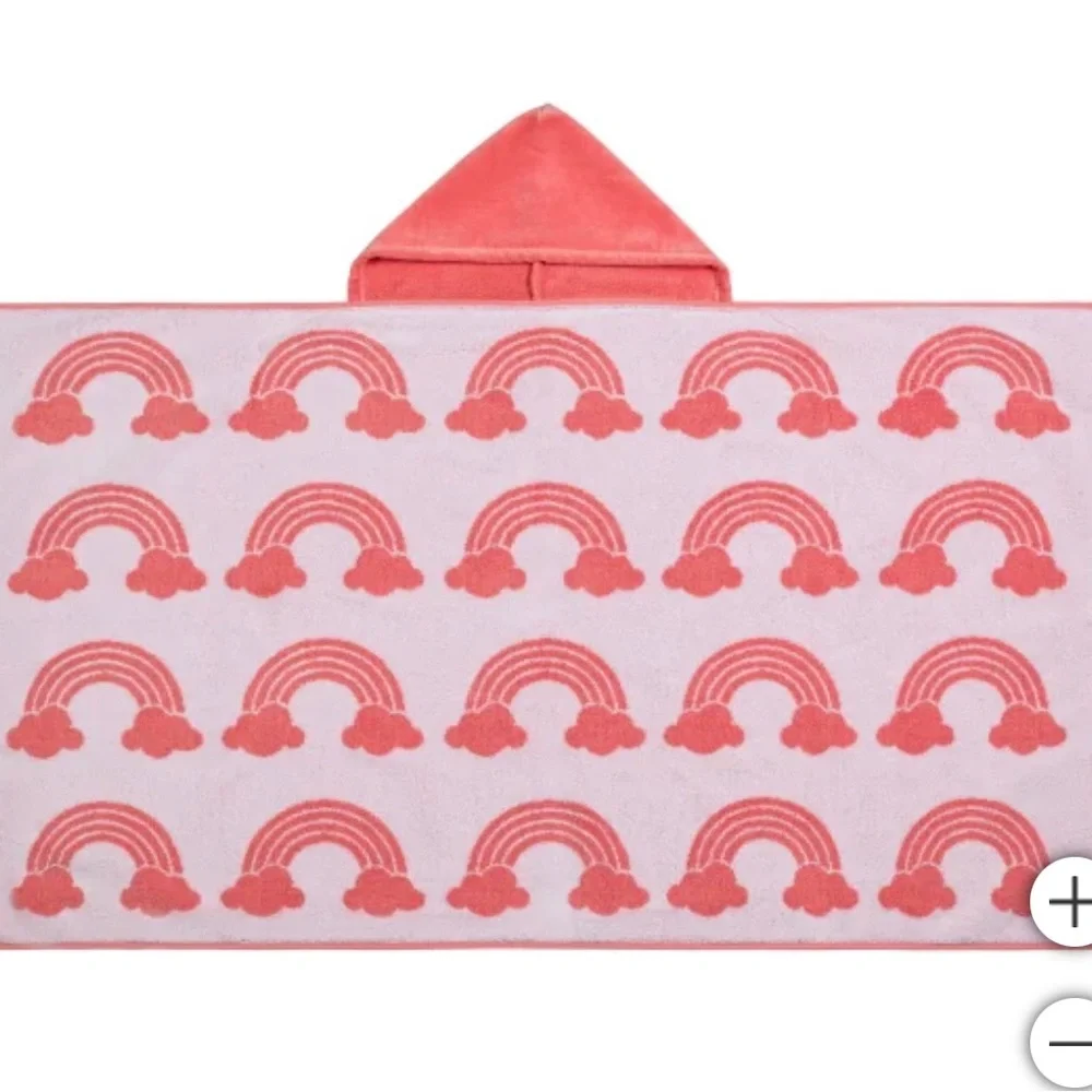 Caro hooded rainbow towel‎ pink super soft